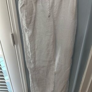 Women’s White Linen Pants